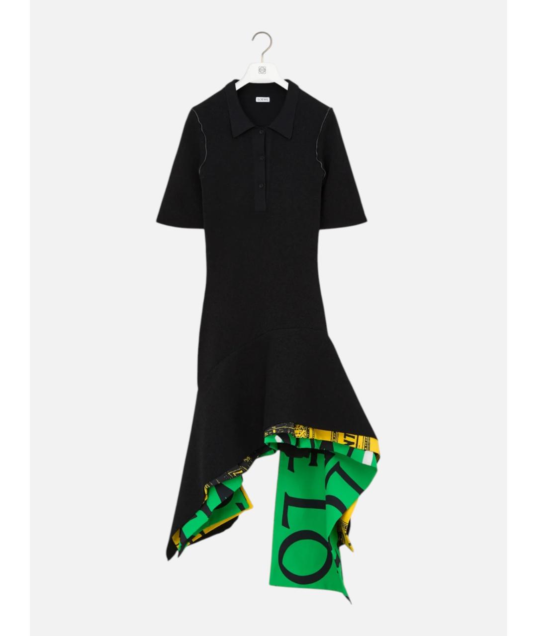 LOEWE Черное вискозное повседневное платье, фото 4