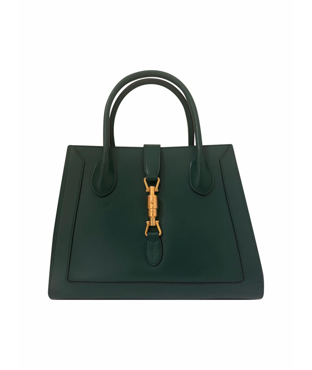 GUCCI Зеленая кожаная сумка тоут, фото 1