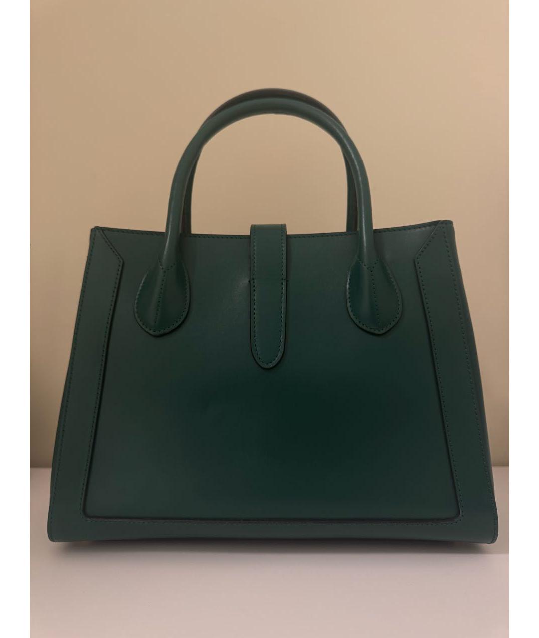 GUCCI Зеленая кожаная сумка тоут, фото 3