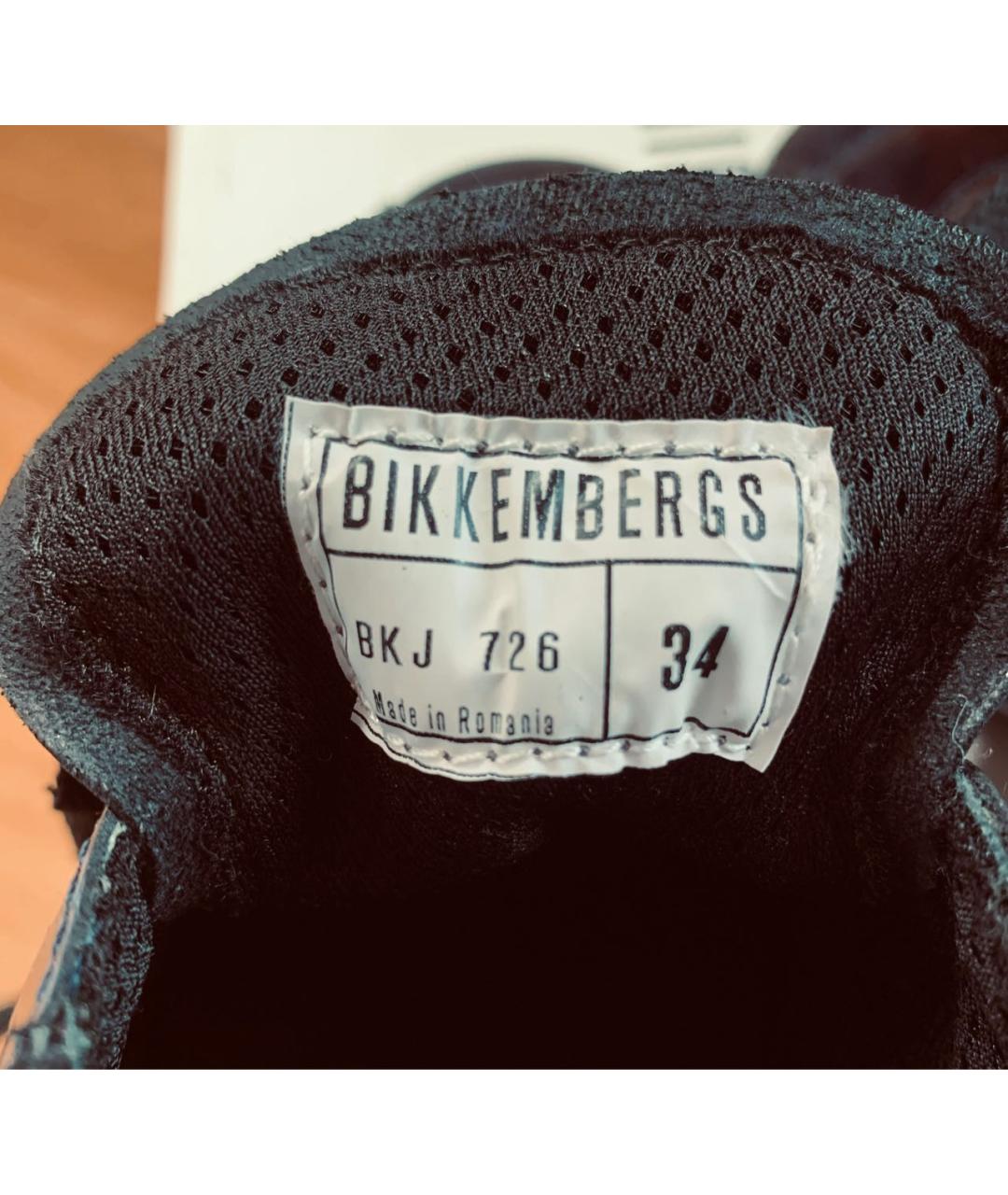 BIKKEMBERGS Темно-синие кеды из лакированной кожи, фото 7