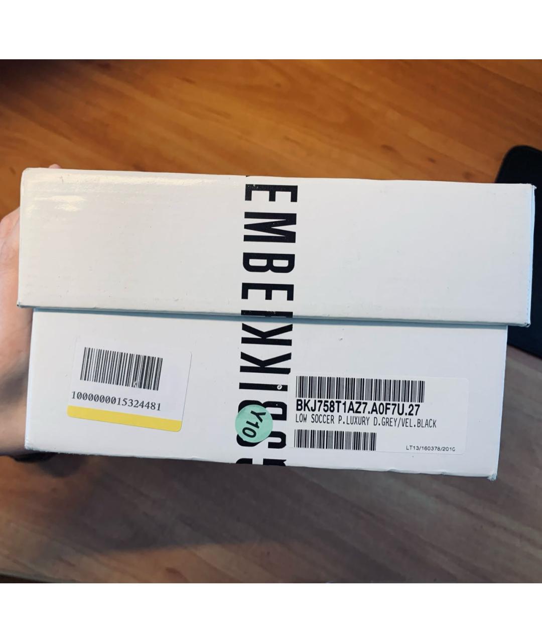 BIKKEMBERGS Темно-синие кеды из лакированной кожи, фото 6