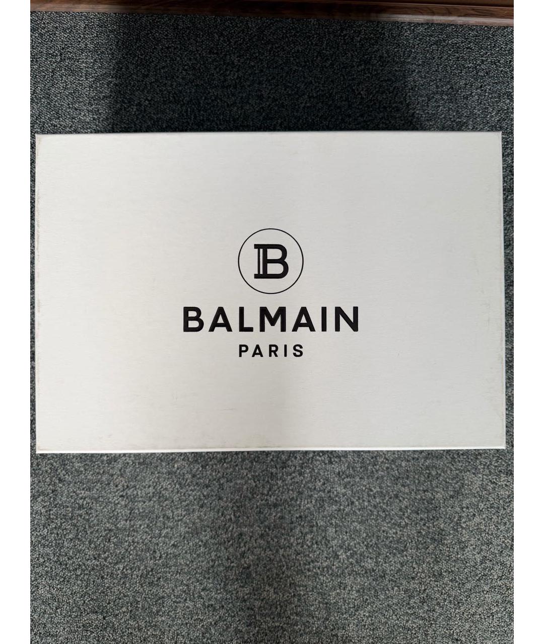 BALMAIN Черные кожаные кеды, фото 6