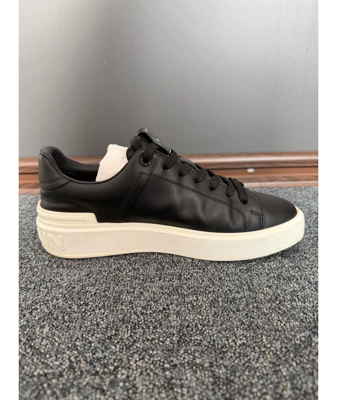 BALMAIN Черные кожаные кеды, фото 7