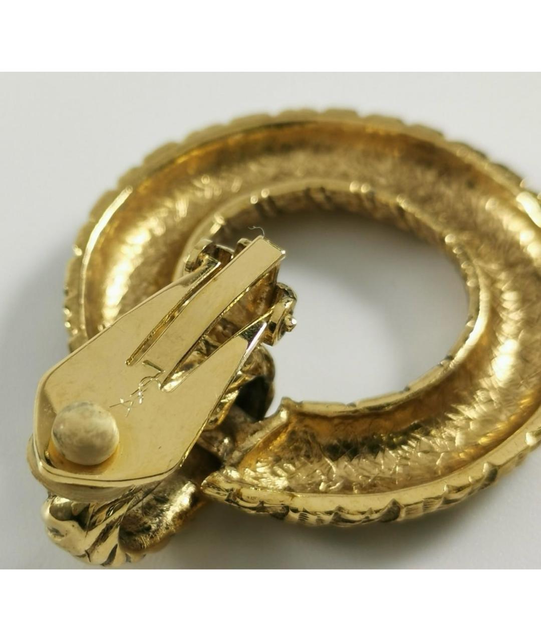 SAINT LAURENT Золотые металлические клипсы, фото 5