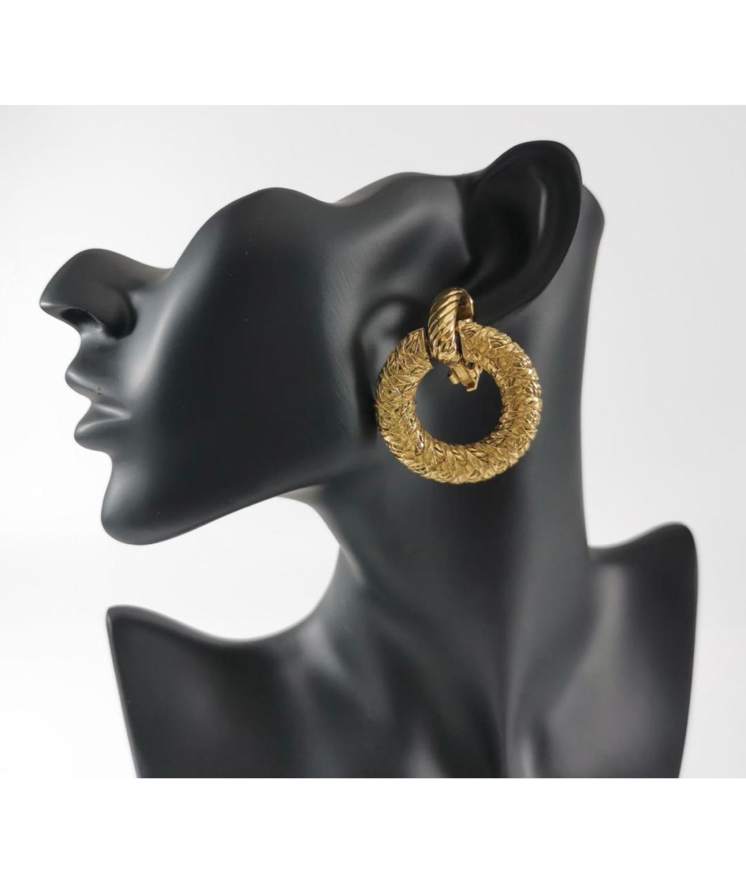 SAINT LAURENT Золотые металлические клипсы, фото 2