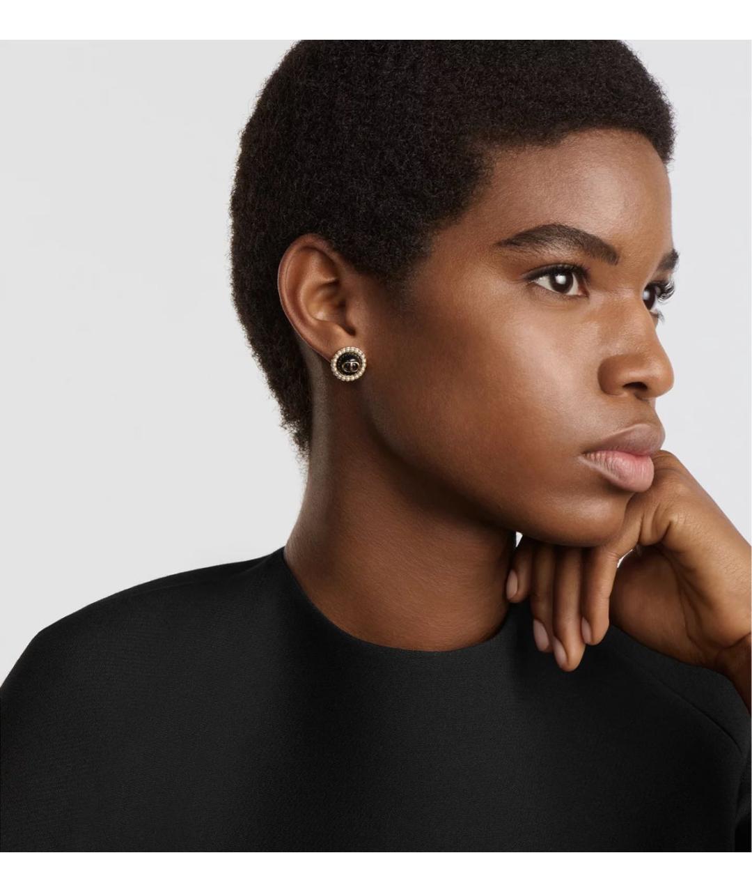 CHRISTIAN DIOR Золотые металлические серьги, фото 2