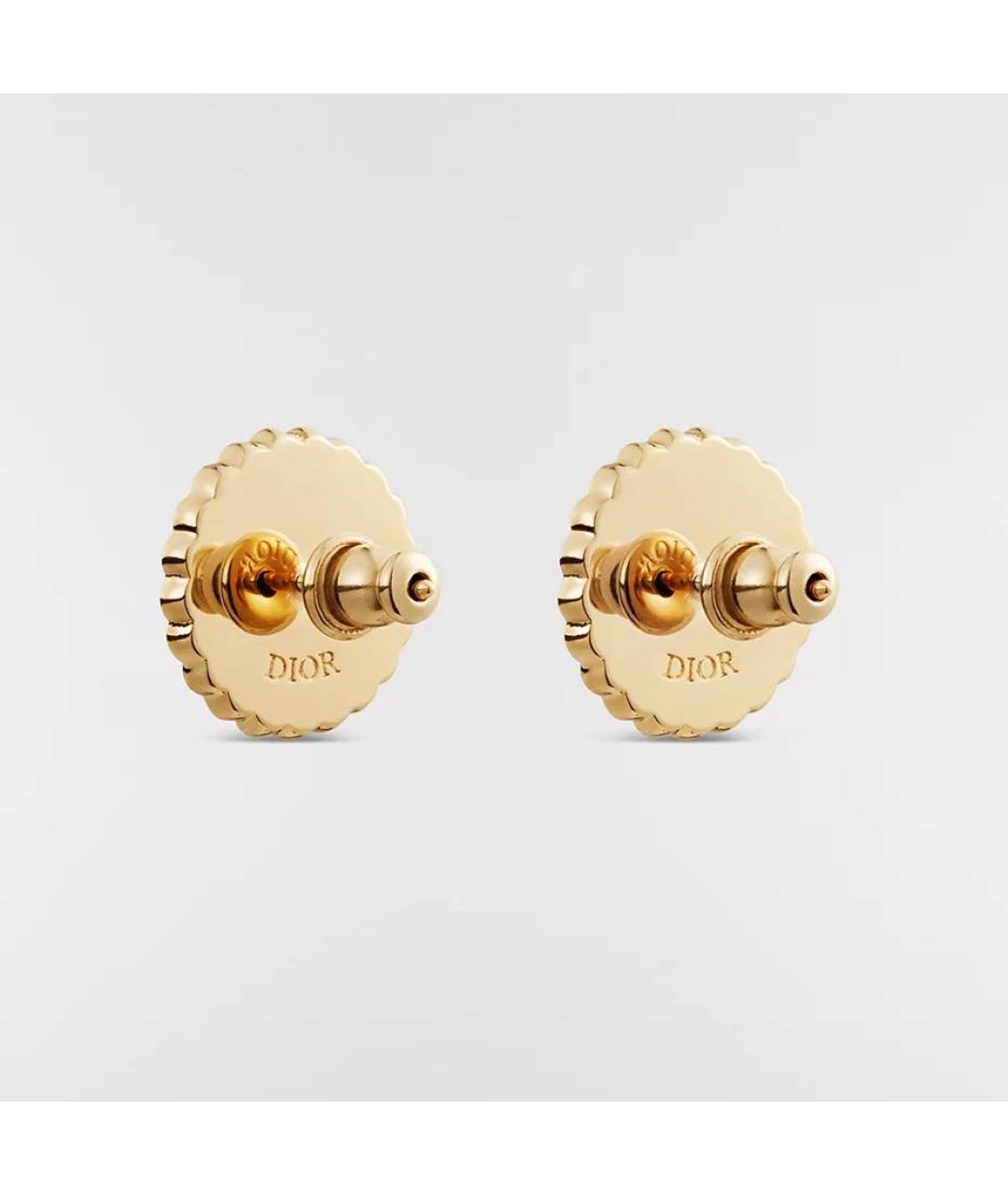 CHRISTIAN DIOR Золотые металлические серьги, фото 5