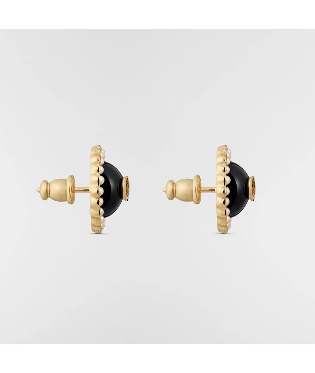 CHRISTIAN DIOR Золотые металлические серьги, фото 4