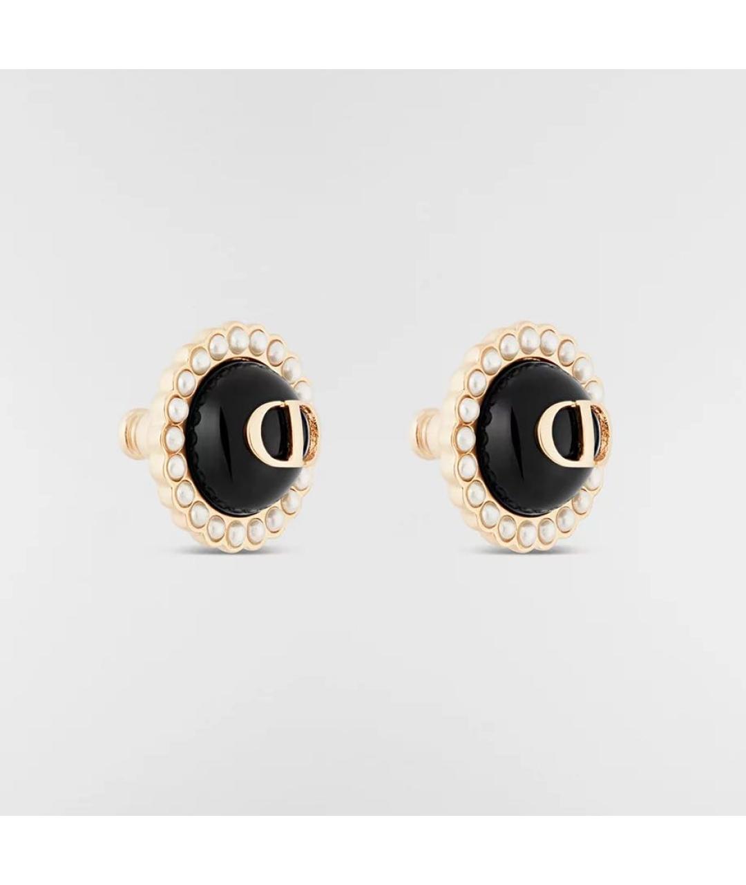 CHRISTIAN DIOR Золотые металлические серьги, фото 3