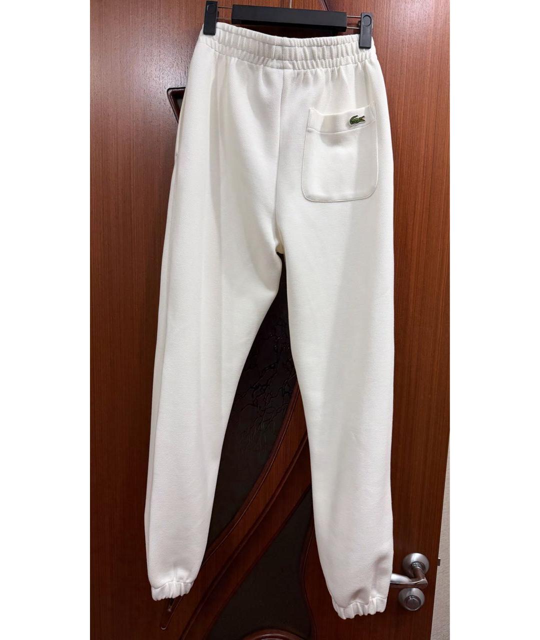 LACOSTE Белые хлопковые спортивные брюки и шорты, фото 2