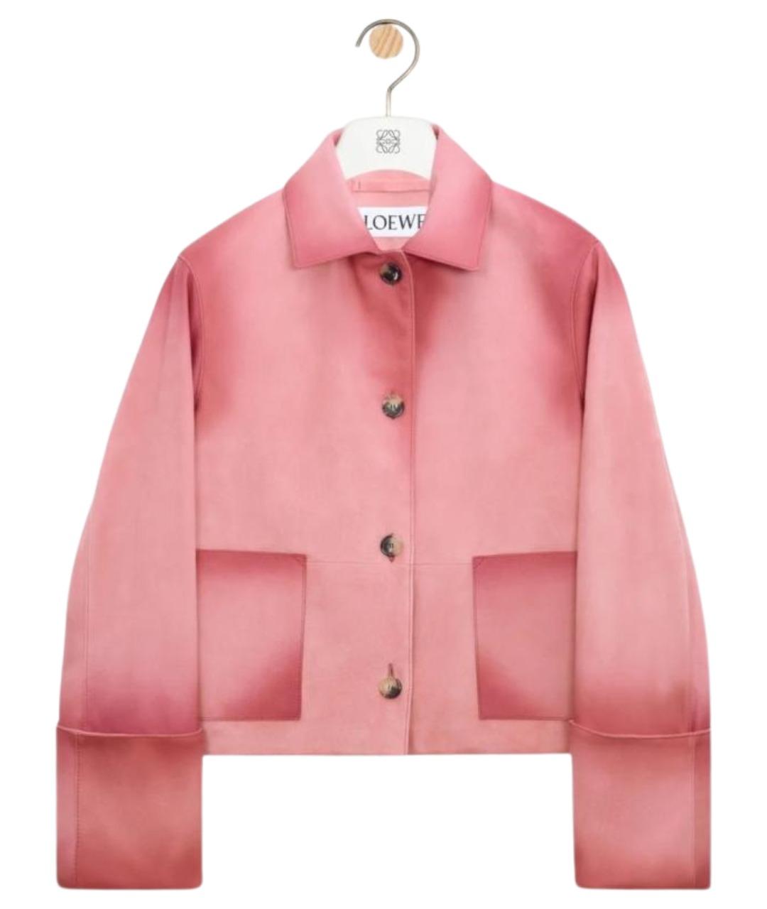 LOEWE Розовая кожаная куртка, фото 1