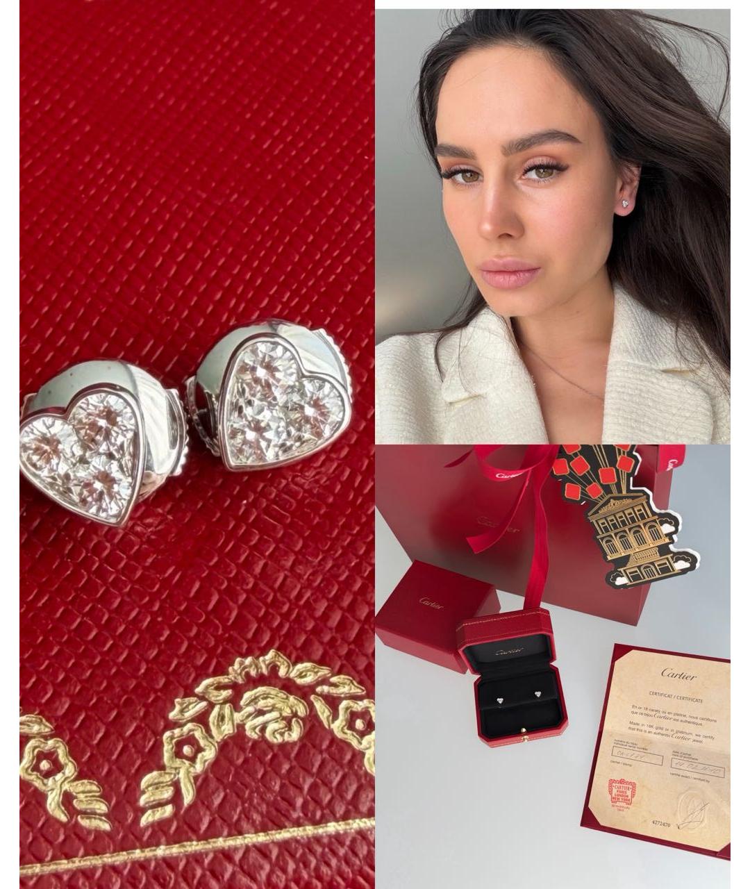 CARTIER Белые серьги, фото 7