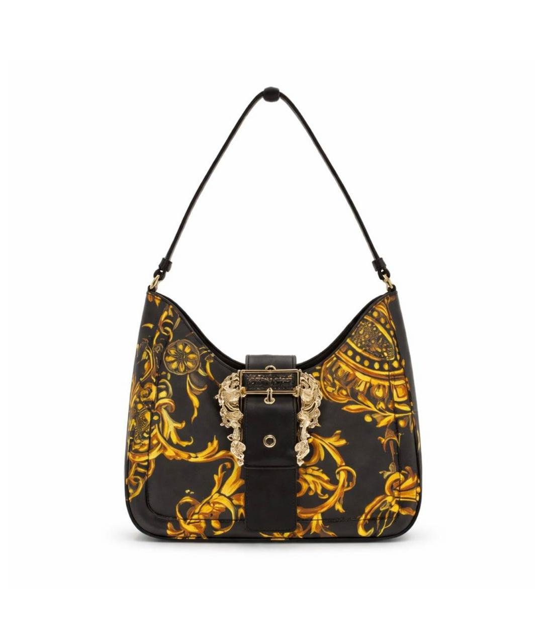 VERSACE JEANS COUTURE Черная сумка с короткими ручками из искусственной кожи, фото 8