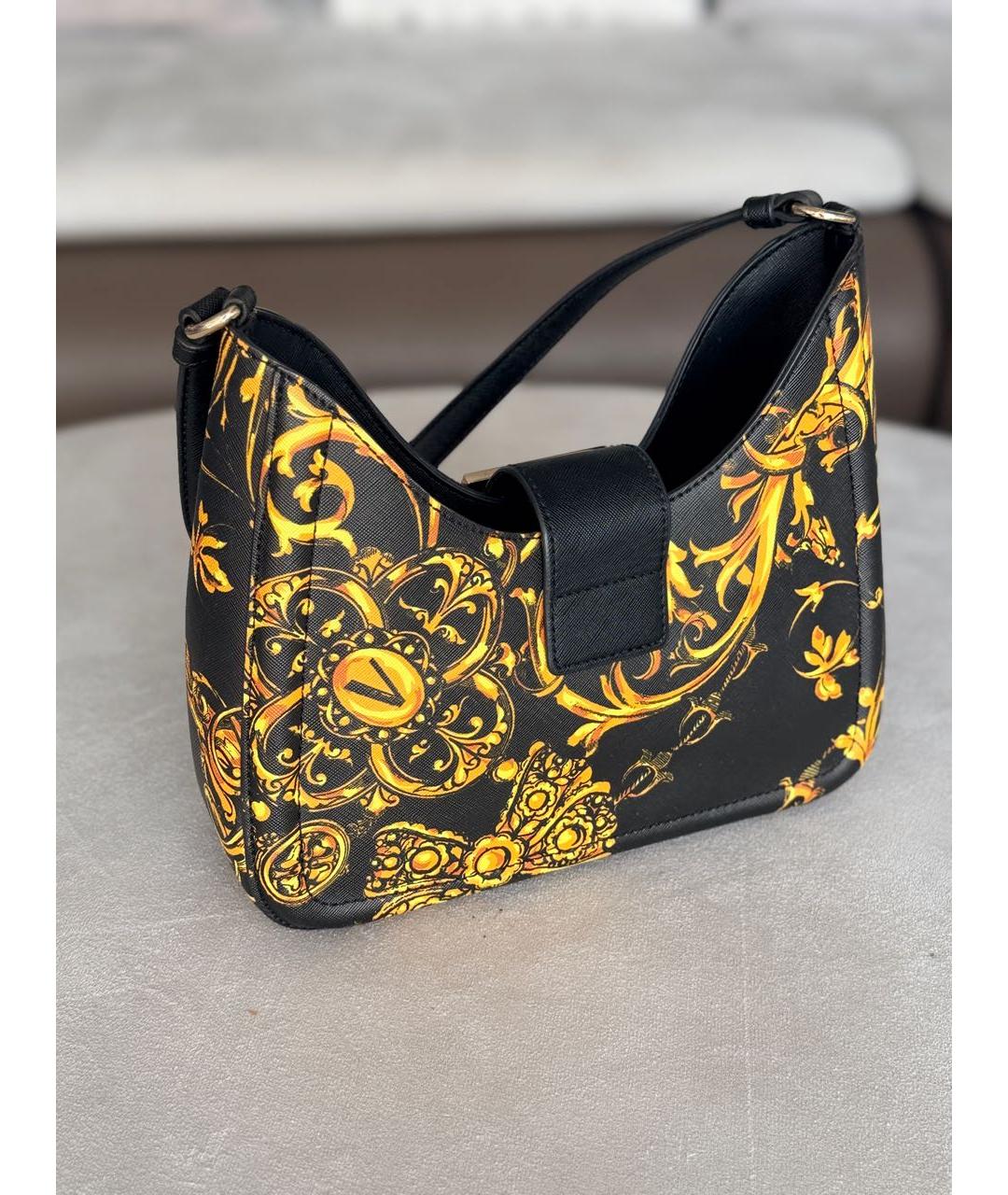 VERSACE JEANS COUTURE Черная сумка с короткими ручками из искусственной кожи, фото 3