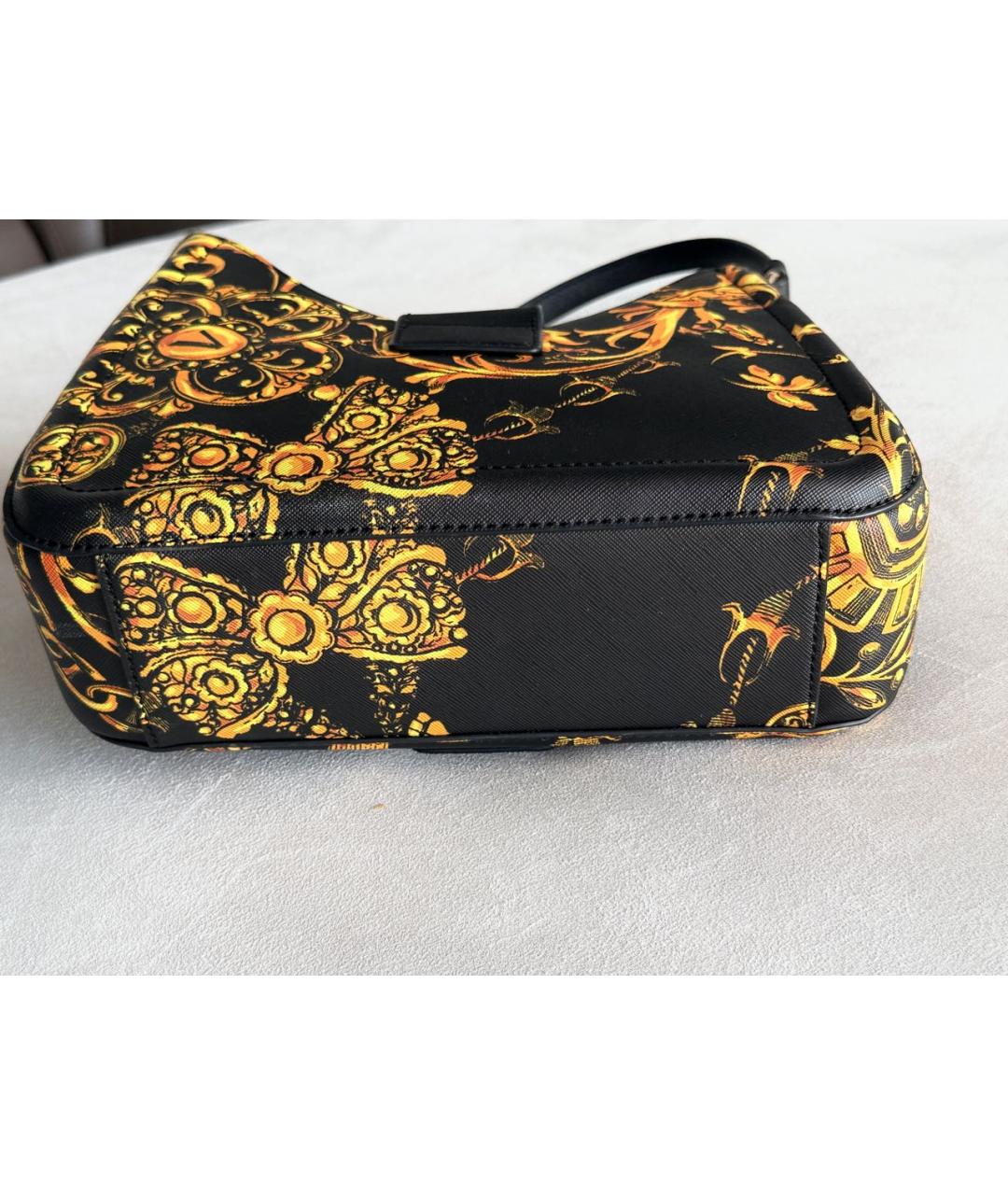 VERSACE JEANS COUTURE Черная сумка с короткими ручками из искусственной кожи, фото 5