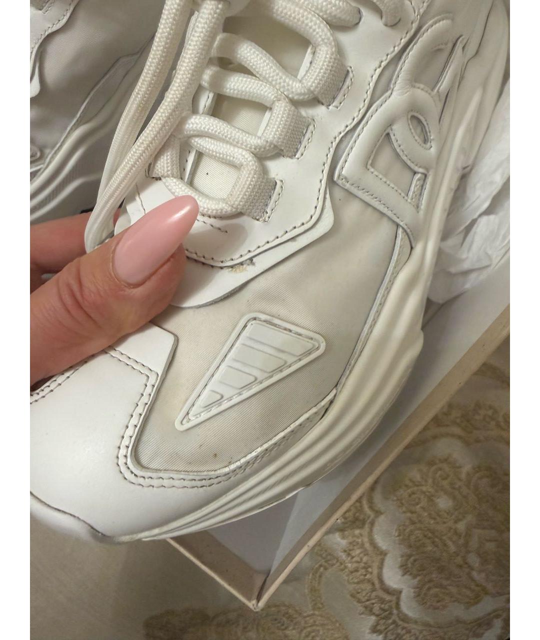 DOLCE&GABBANA Белые текстильные кроссовки, фото 8