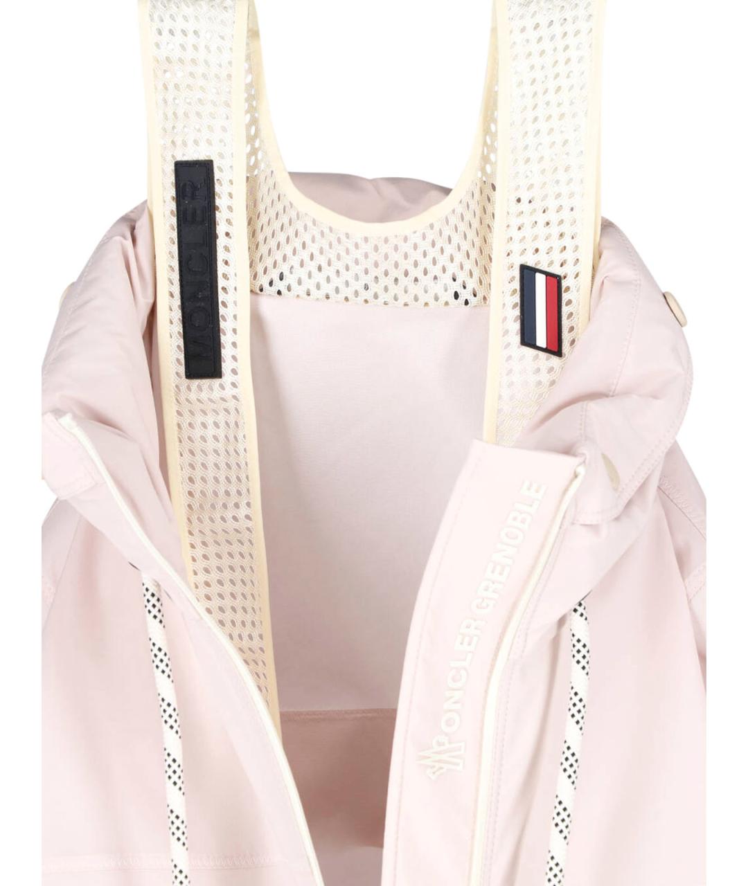 MONCLER GRENOBLE Розовая полиэстеровая куртка, фото 4
