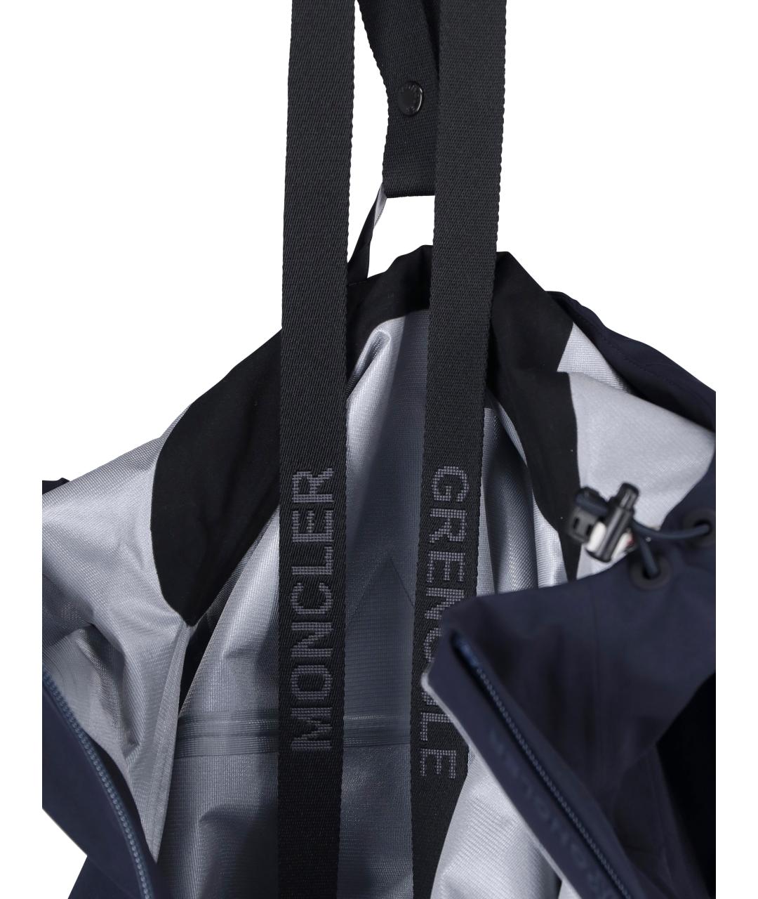 MONCLER GRENOBLE Синяя полиамидовая куртка, фото 6