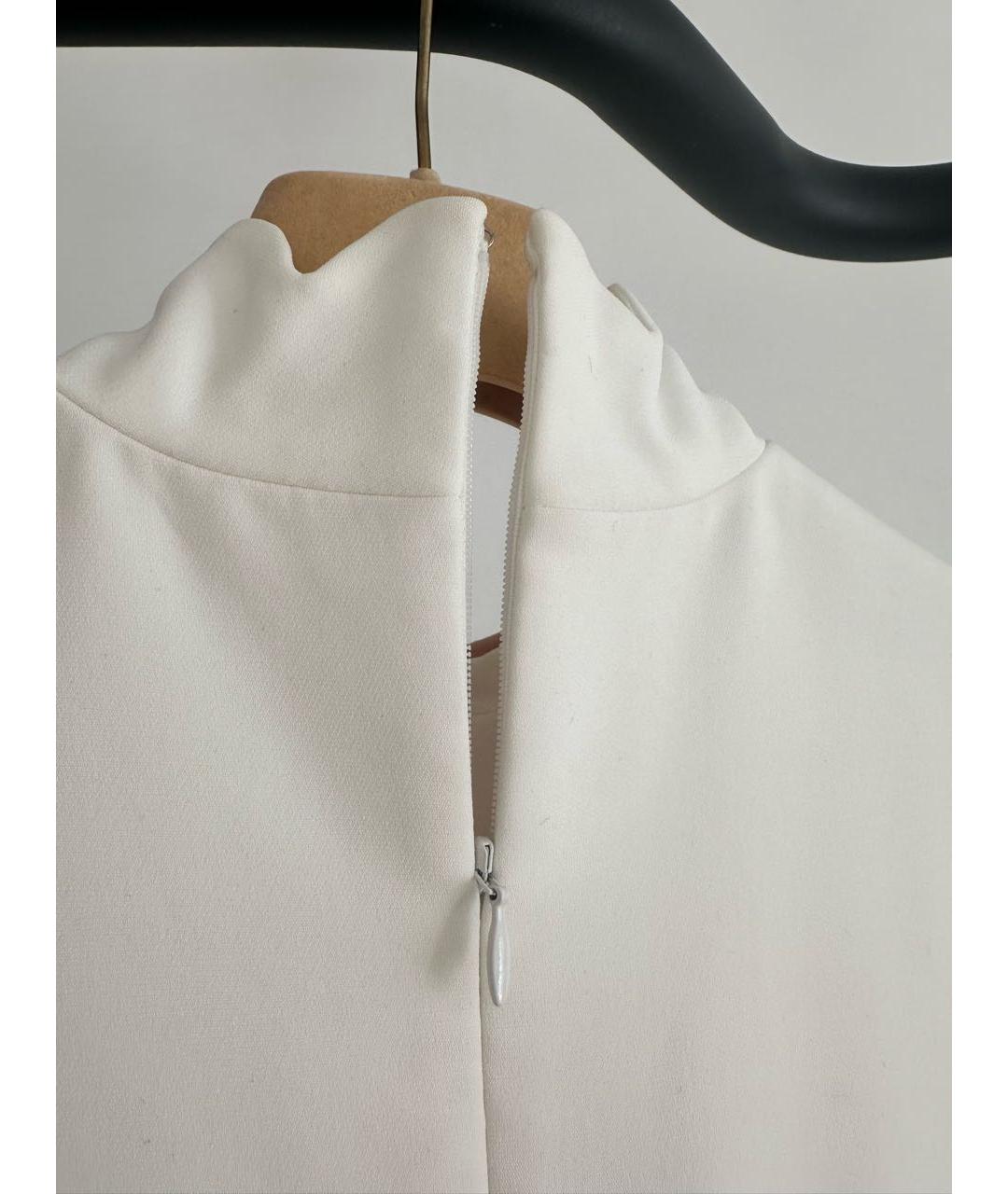 MIU MIU Белое полиэстеровое коктейльное платье, фото 4