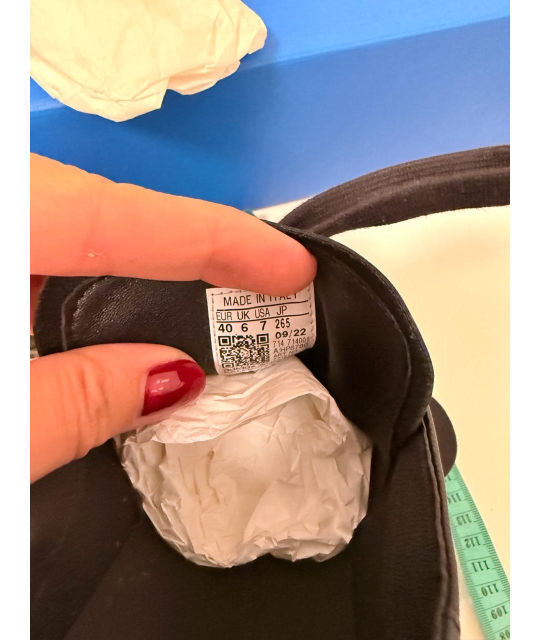 BALENCIAGA Черные кожаные кеды, фото 6