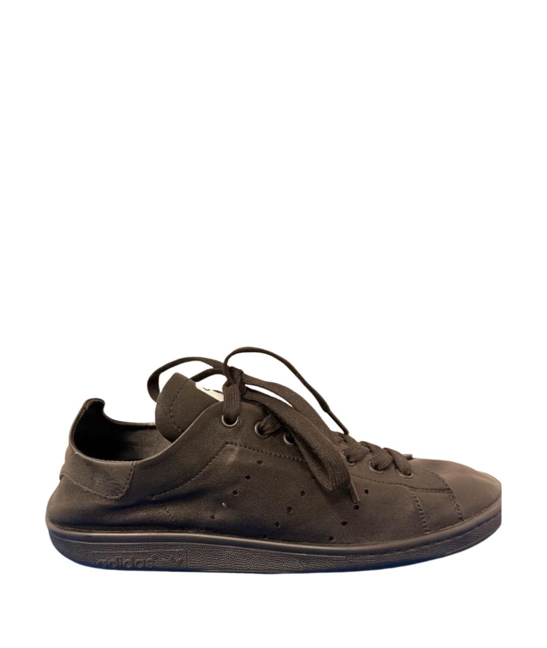 BALENCIAGA Черные кожаные кеды, фото 1