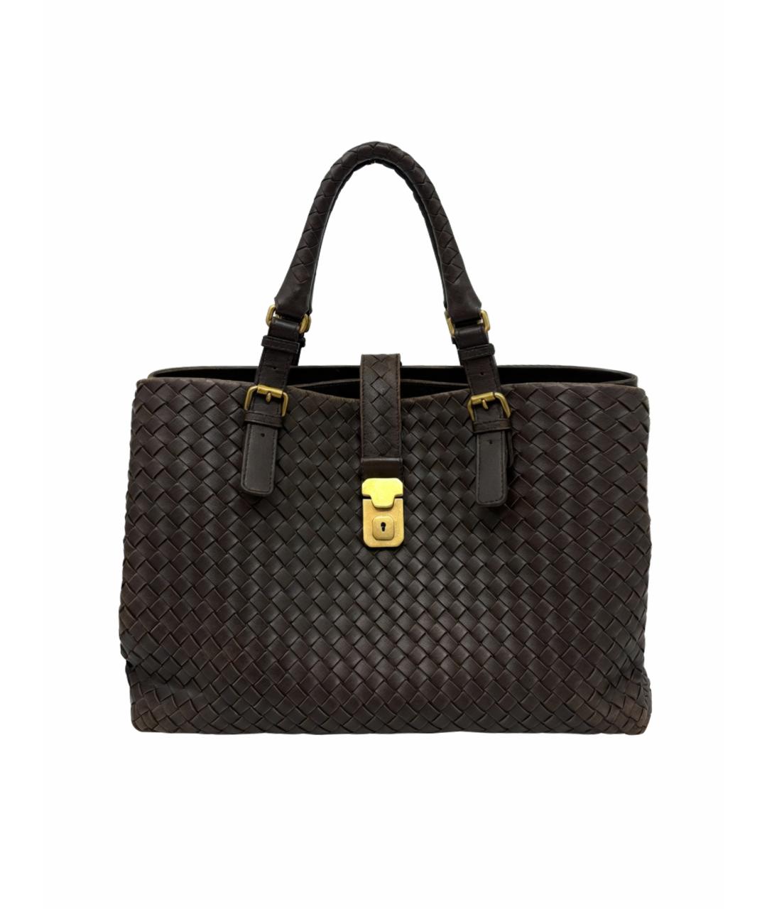 BOTTEGA VENETA Коричневая кожаная сумка тоут, фото 1