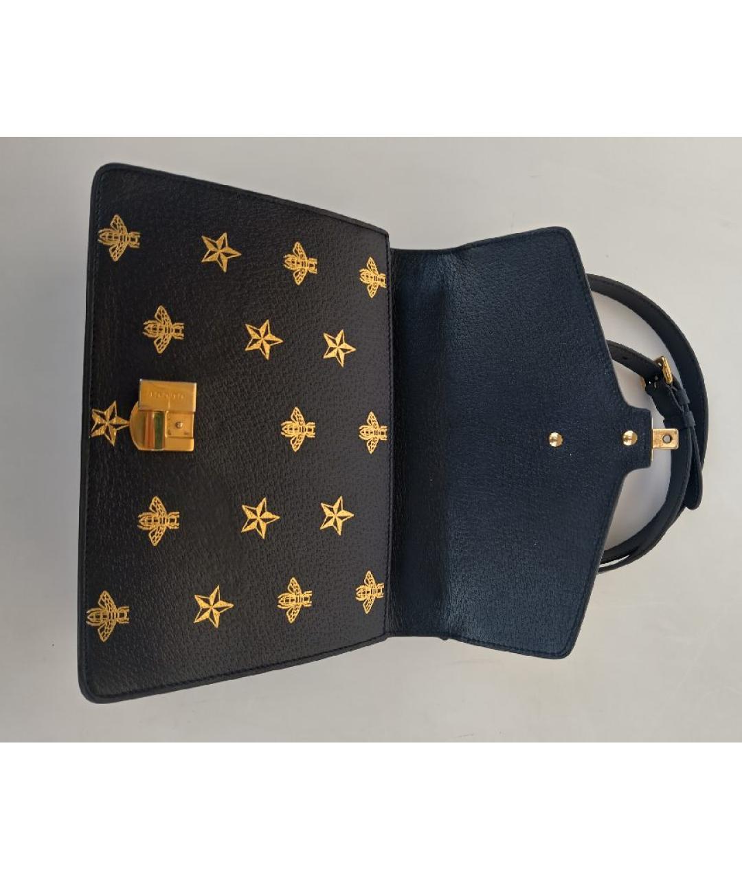 GUCCI Черная кожаная сумка через плечо, фото 5