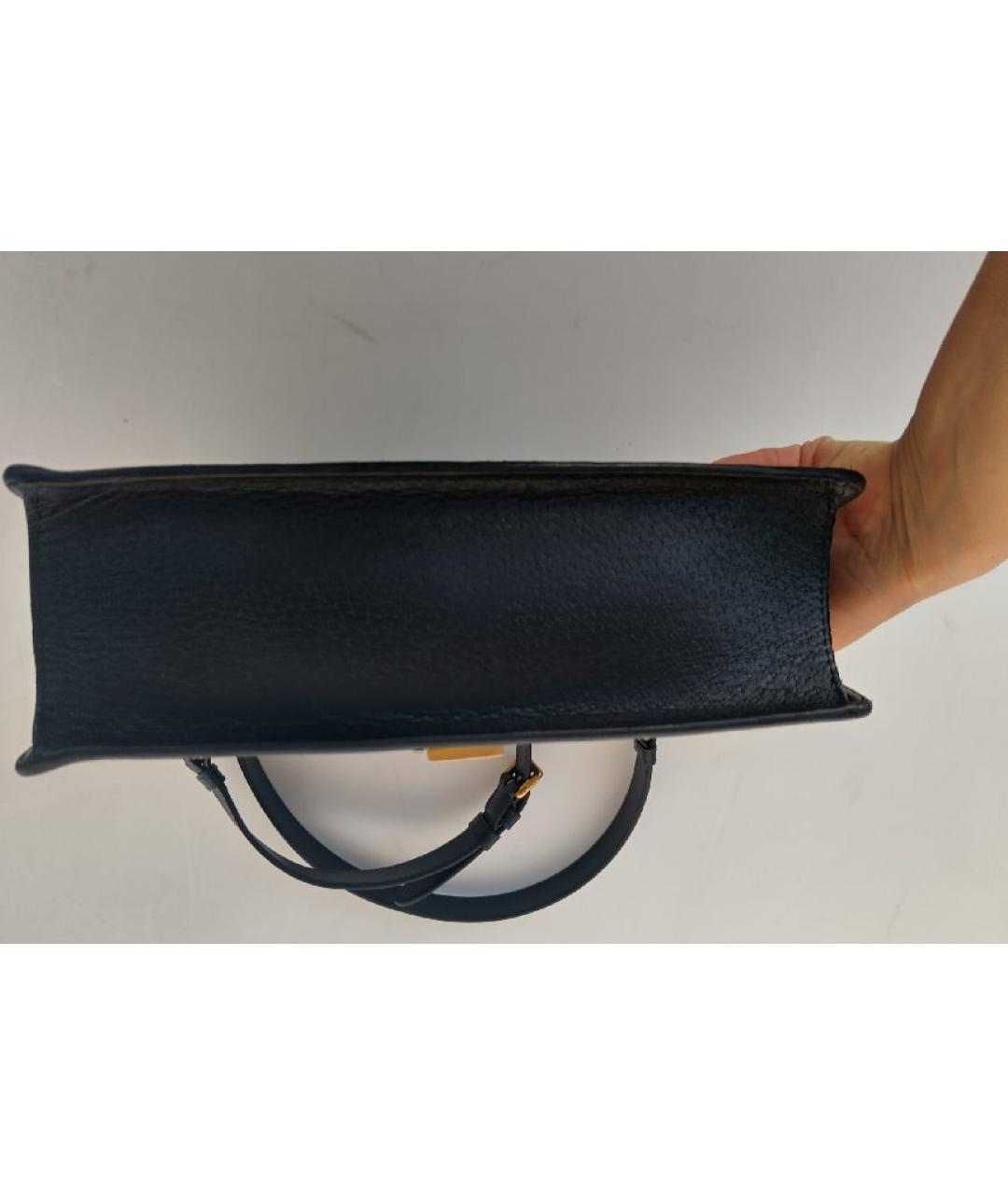 GUCCI Черная кожаная сумка через плечо, фото 7