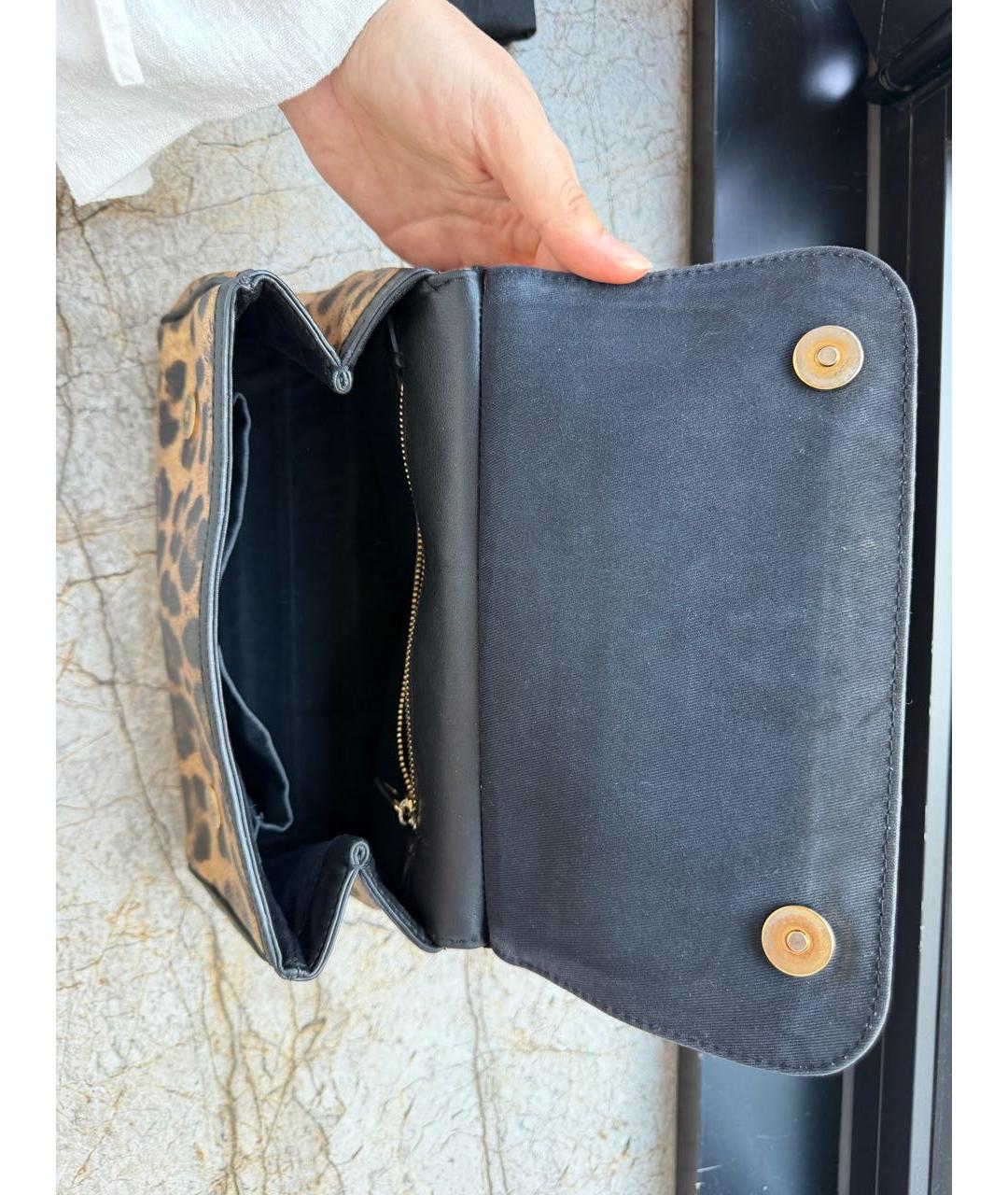 DOLCE&GABBANA Коричневая кожаная сумка через плечо, фото 4