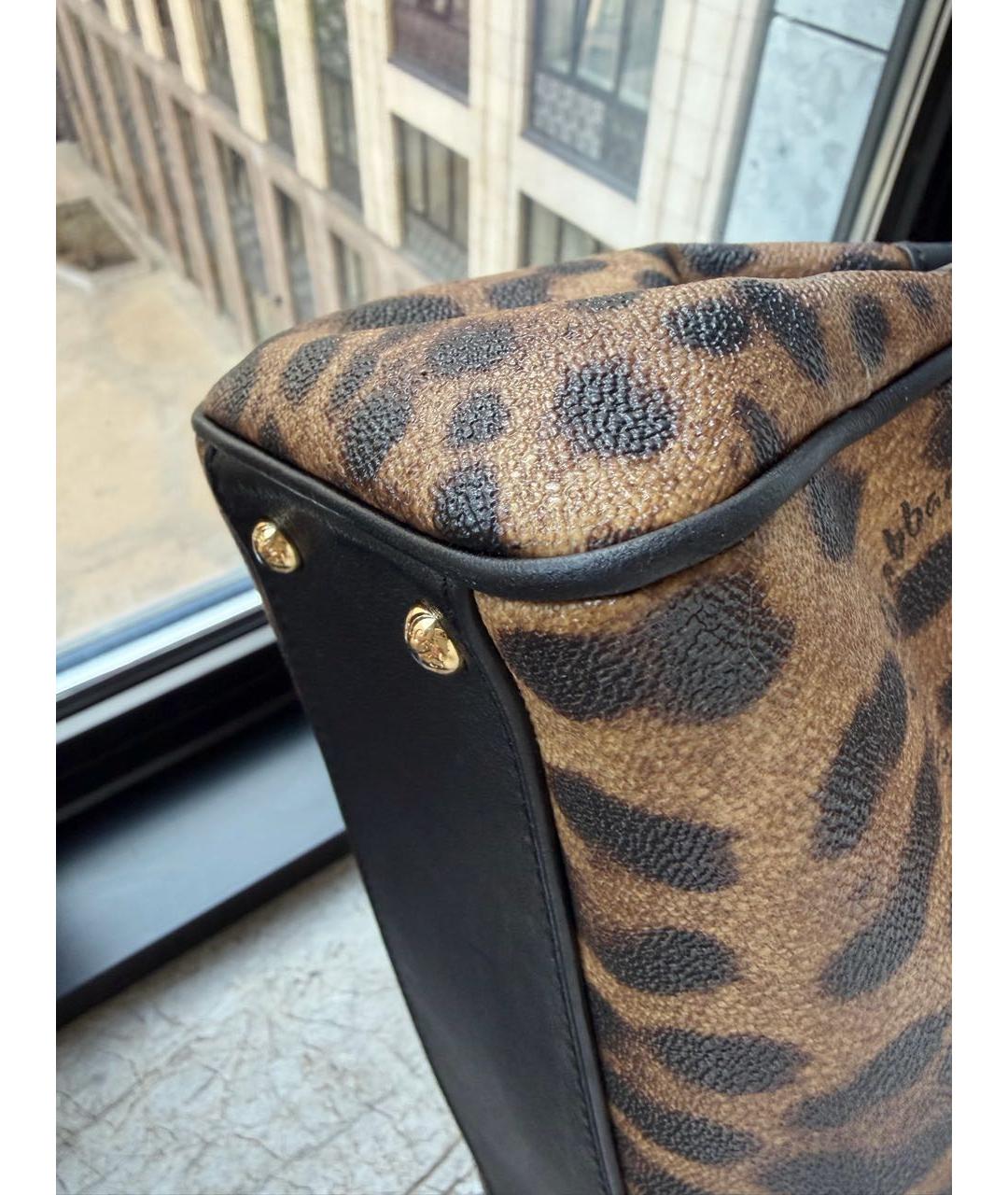 DOLCE&GABBANA Коричневая кожаная сумка через плечо, фото 6
