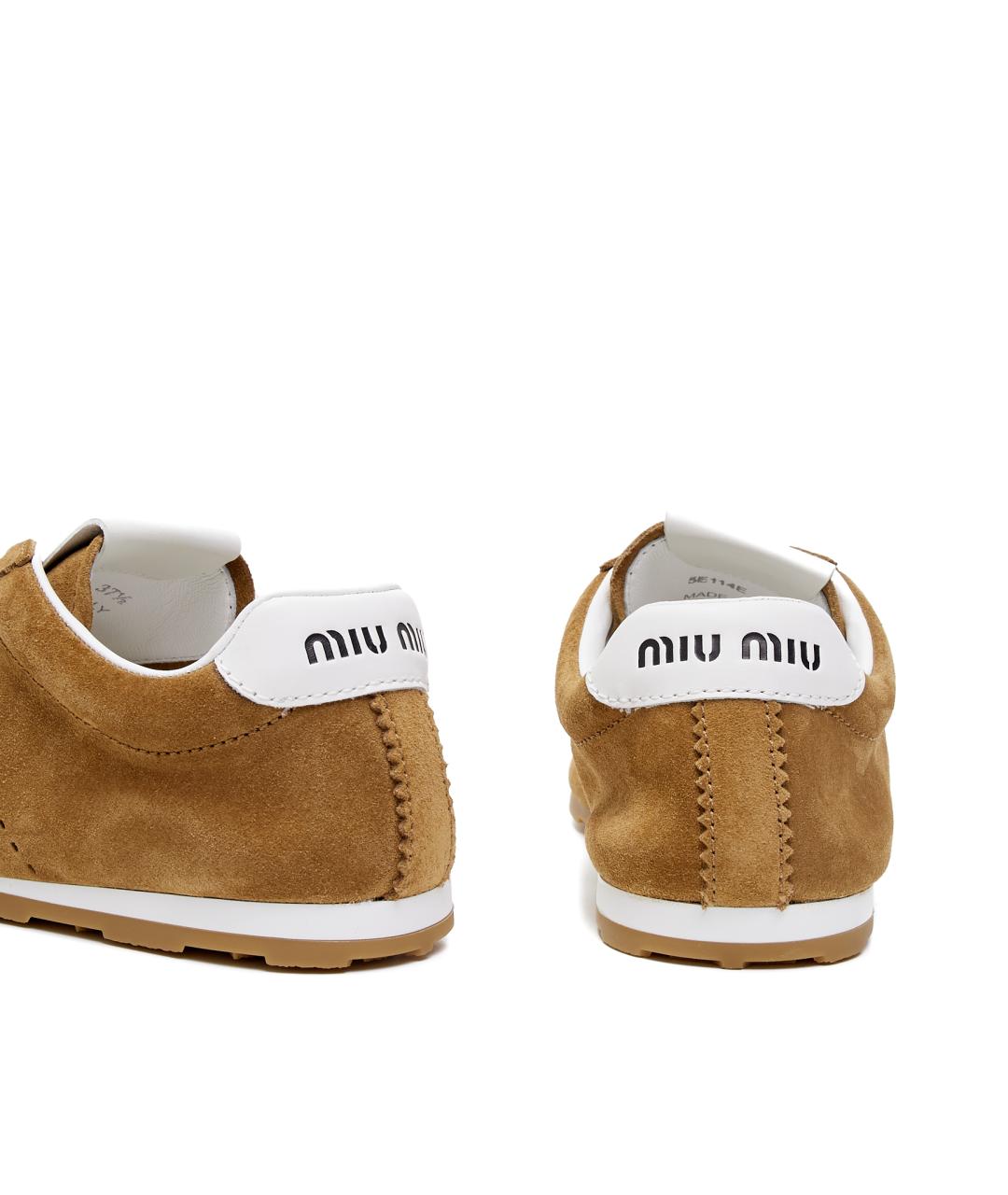 MIU MIU Коричневые замшевые кеды, фото 2