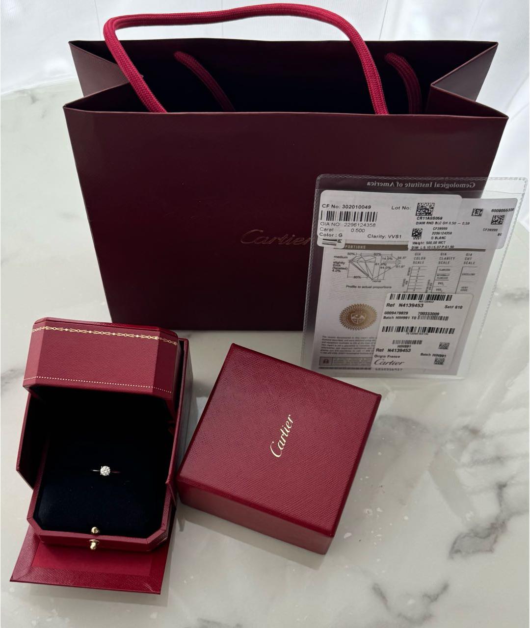 CARTIER Серебряное платиновое кольцо, фото 2