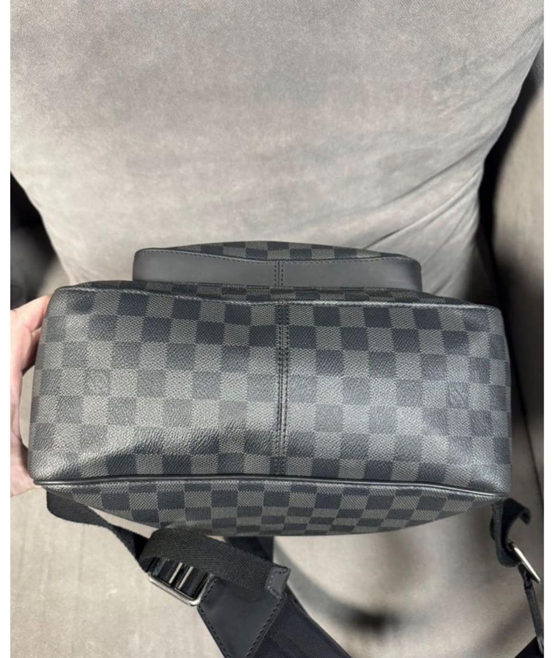 LOUIS VUITTON Серый кожаный рюкзак, фото 3