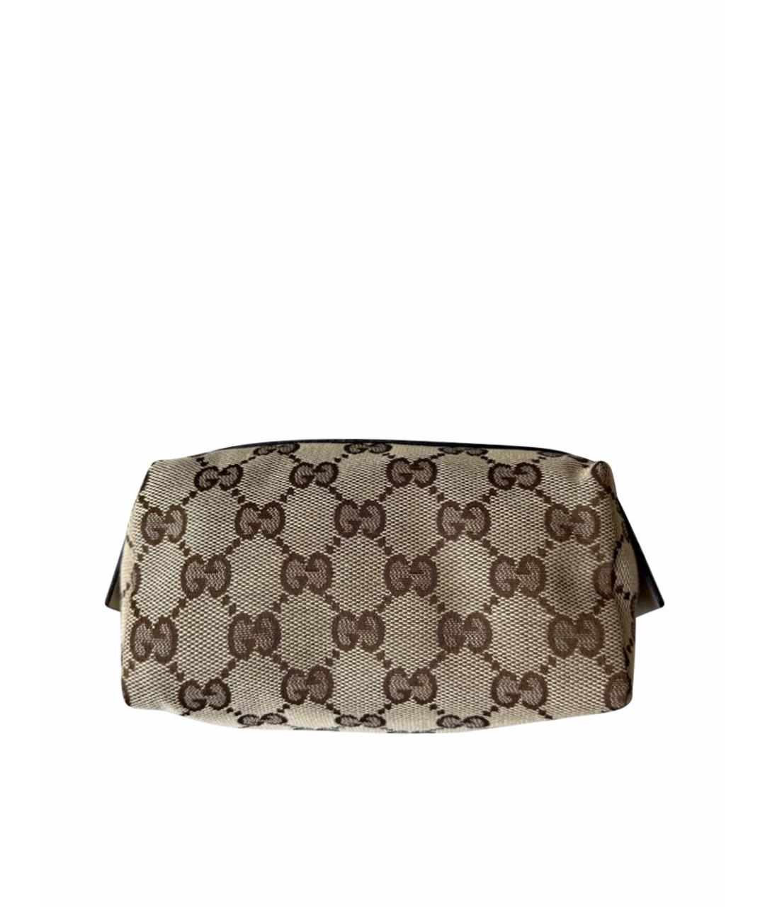 GUCCI Бежевая тканевая косметичка, фото 1