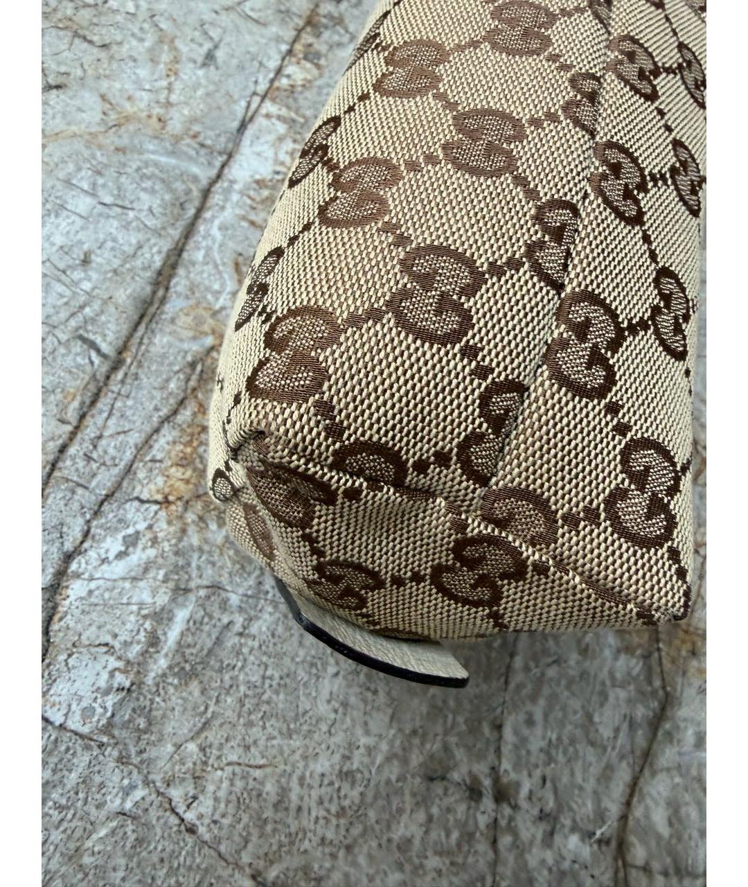 GUCCI Бежевая тканевая косметичка, фото 6