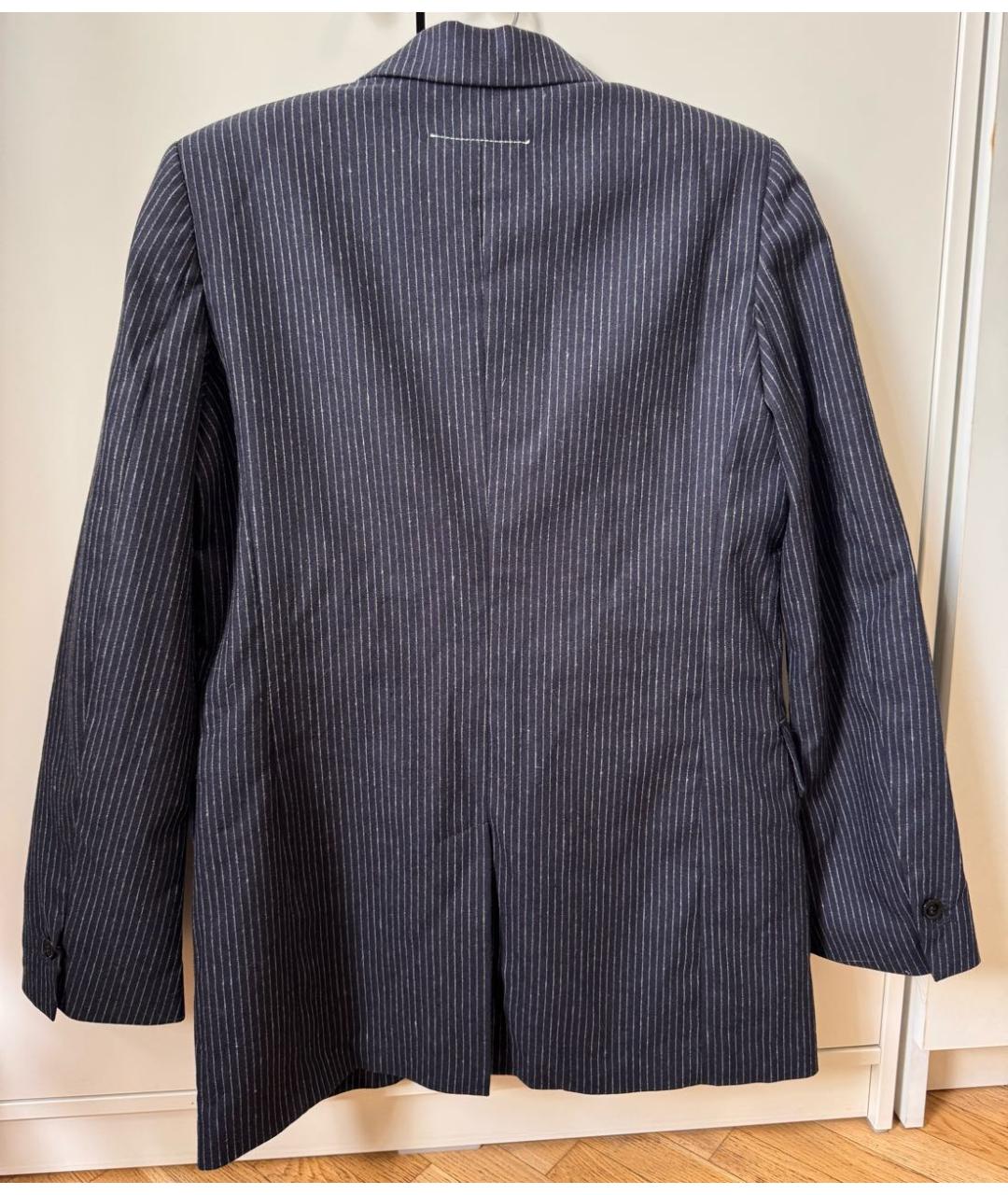 MM6 MAISON MARGIELA Темно-синий шерстяной жакет/пиджак, фото 2