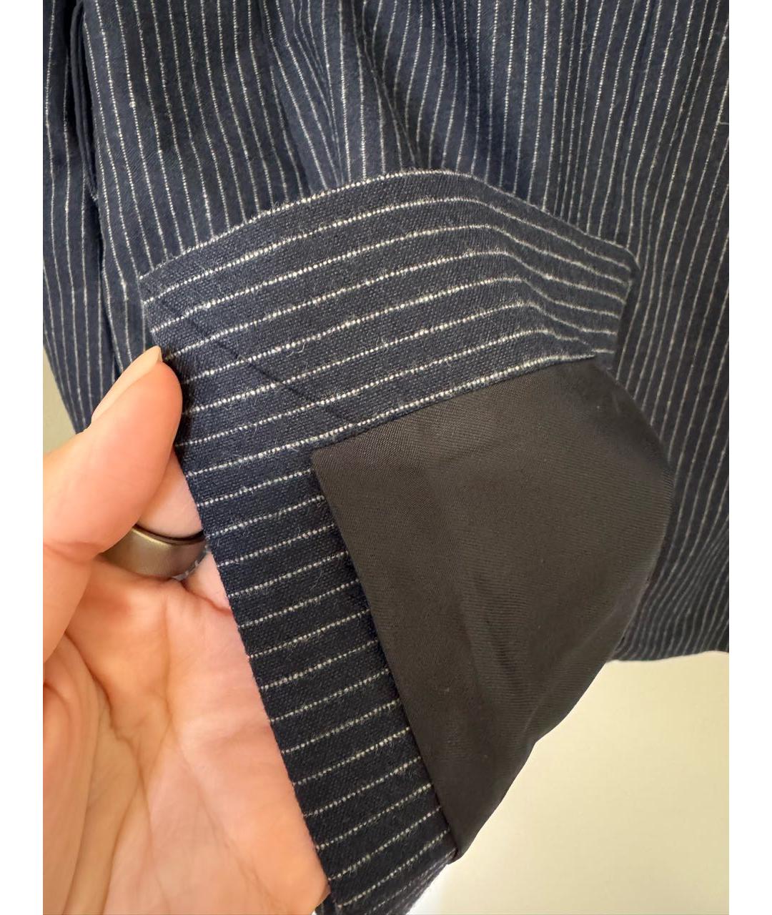 MM6 MAISON MARGIELA Темно-синий шерстяной жакет/пиджак, фото 8