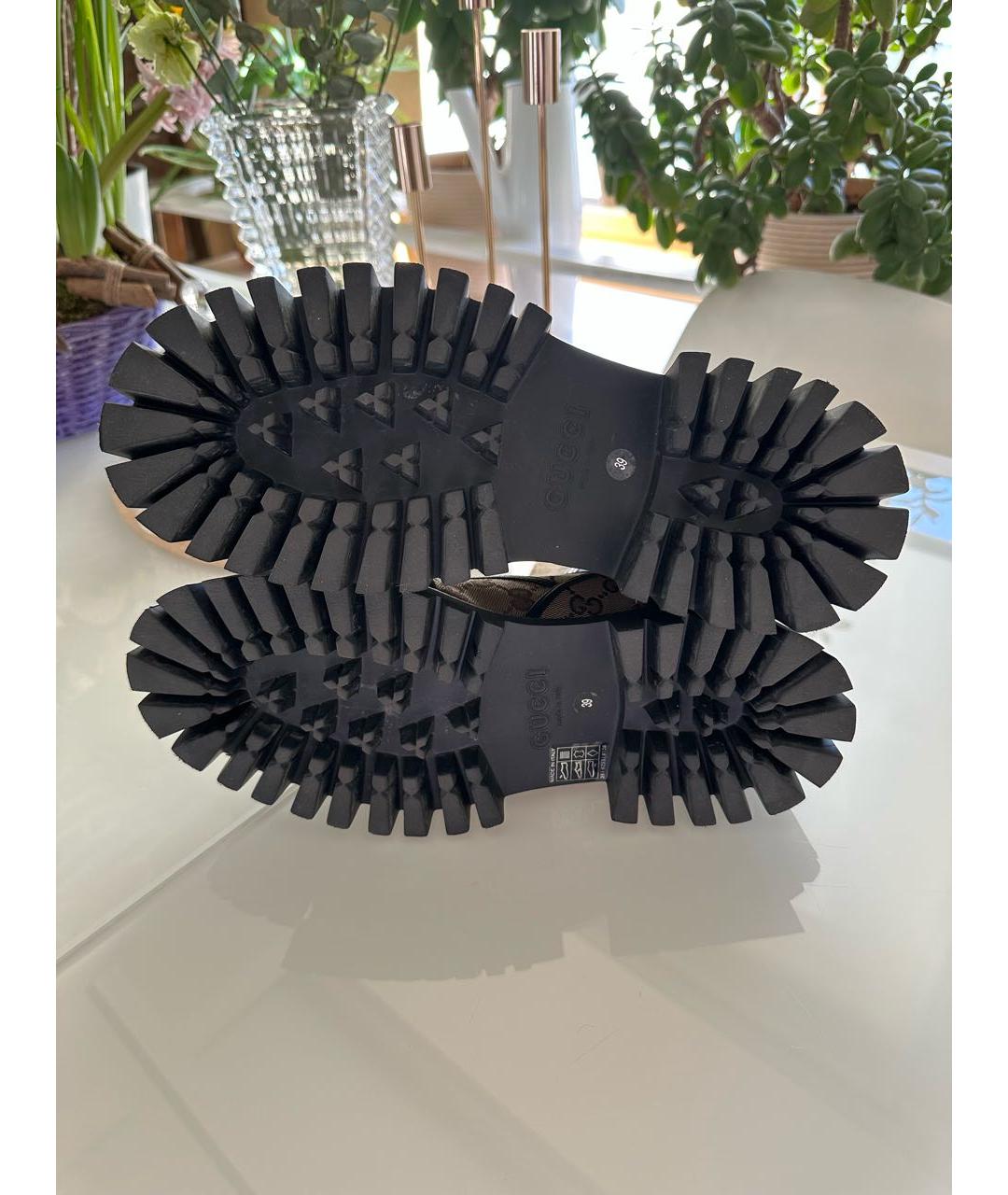 GUCCI Бежевые кожаные ботинки, фото 5