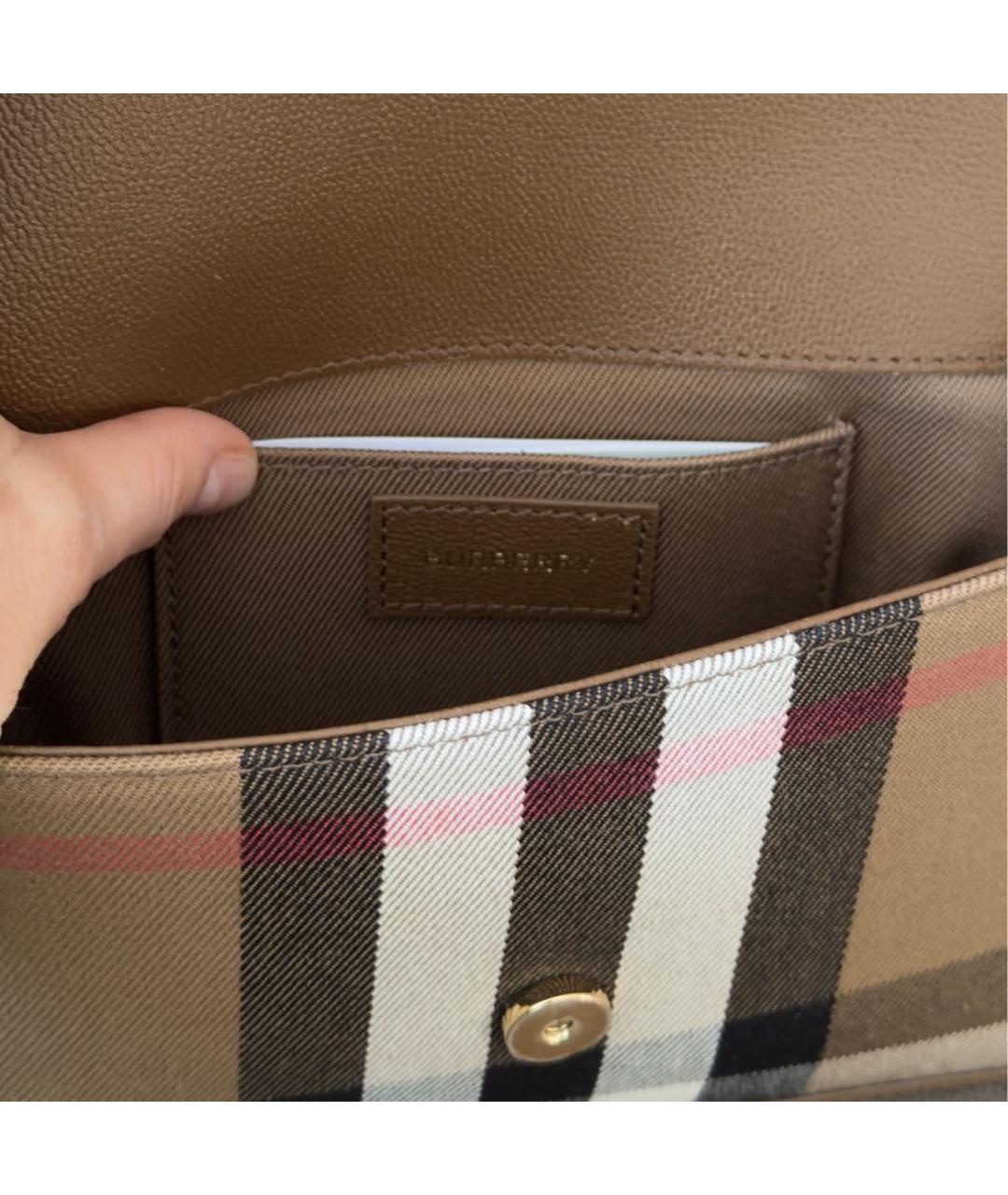 BURBERRY Коричневая кожаная сумка через плечо, фото 4