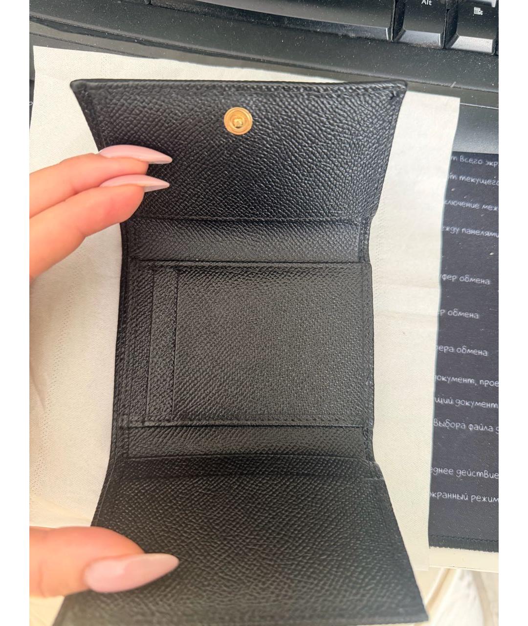 DOLCE&GABBANA Черный кожаный кошелек, фото 4