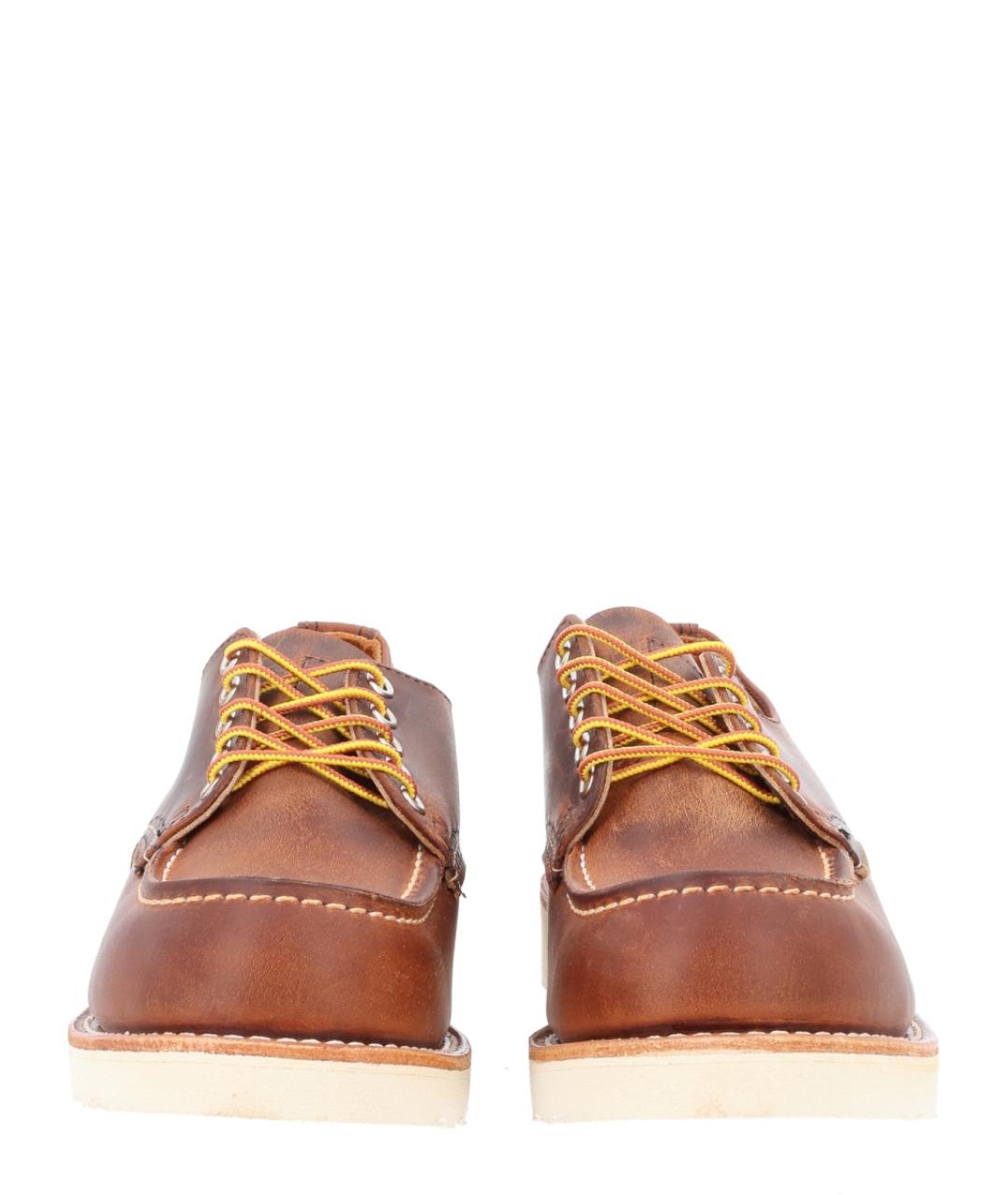 RED WING Коричневые кожаные низкие ботинки, фото 3