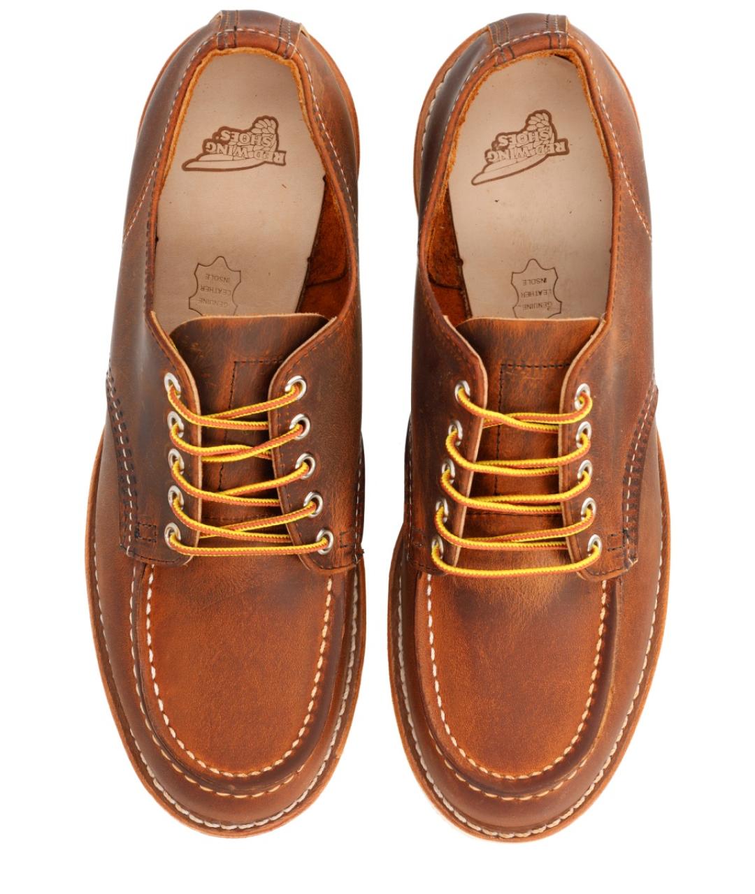 RED WING Коричневые кожаные низкие ботинки, фото 5