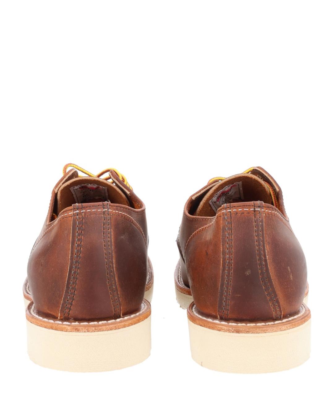 RED WING Коричневые кожаные низкие ботинки, фото 4
