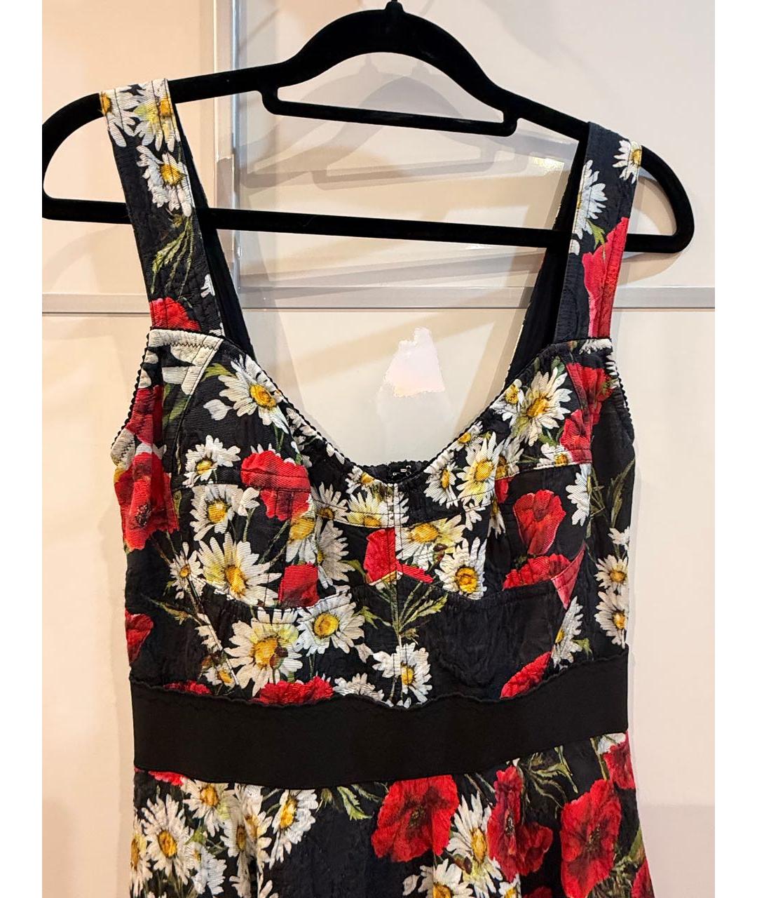 DOLCE&GABBANA Мульти хлопковое платье, фото 4