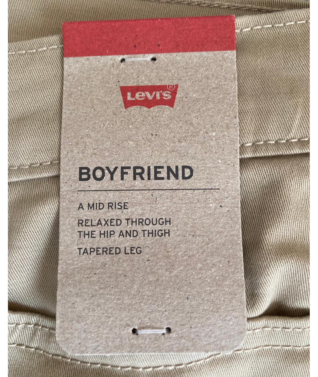 LEVI'S Бежевые хлопковые джинсы слим, фото 7