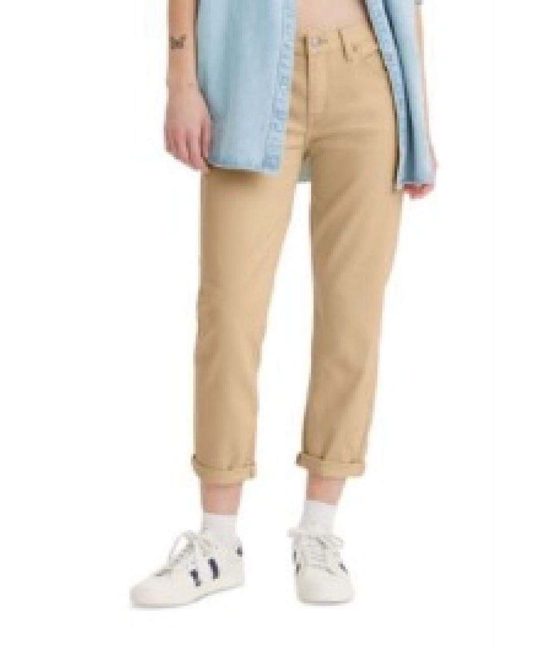LEVI'S Бежевые хлопковые джинсы слим, фото 2