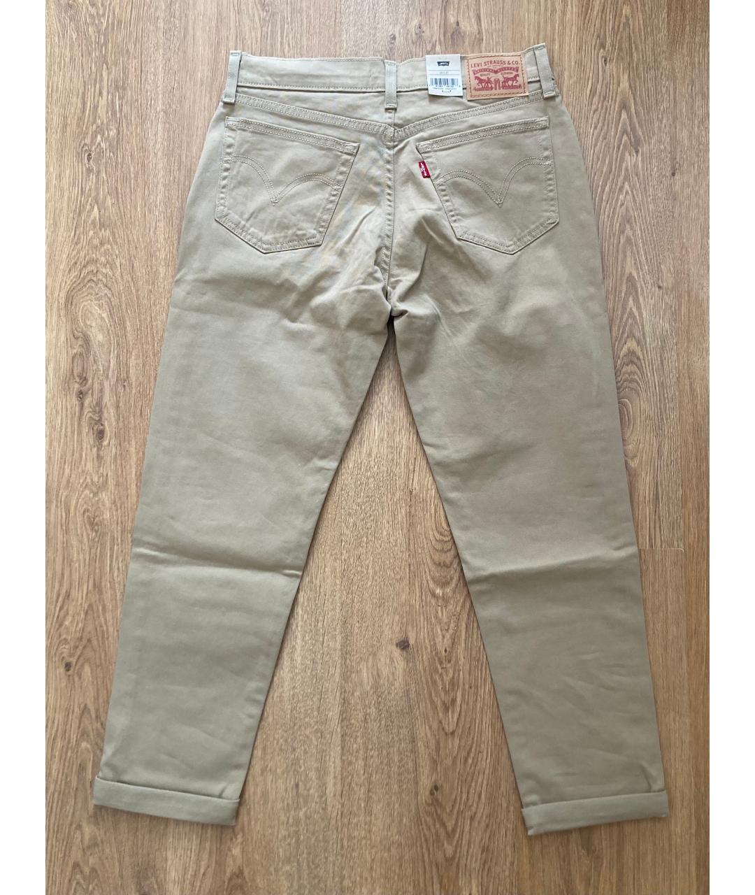 LEVI'S Бежевые хлопковые джинсы слим, фото 3