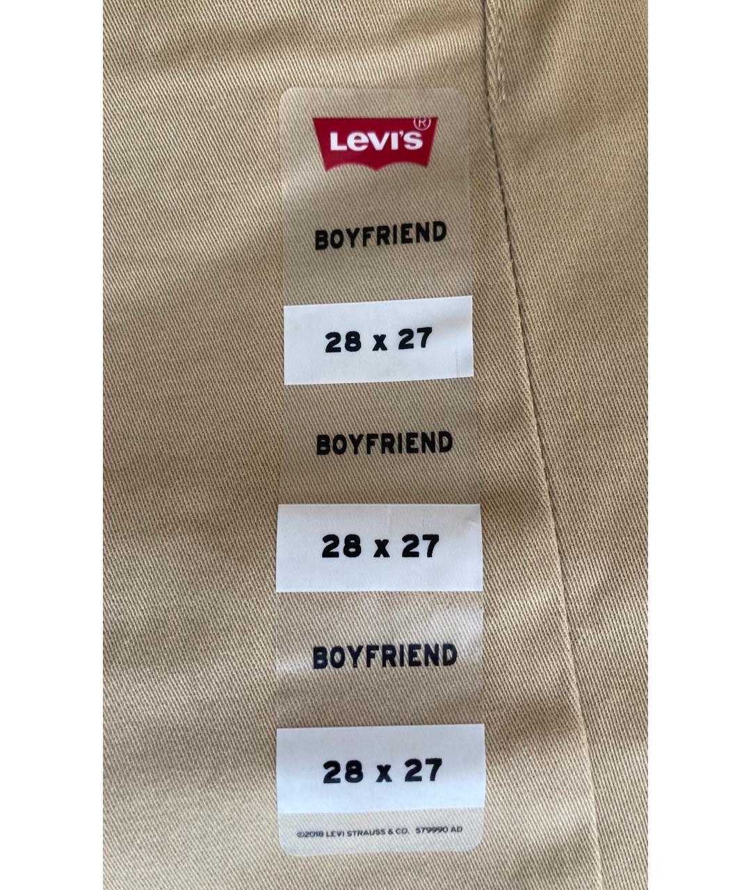 LEVI'S Бежевые хлопковые джинсы слим, фото 6