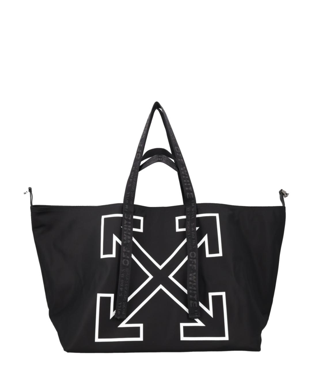 OFF-WHITE Черная сумка тоут, фото 1