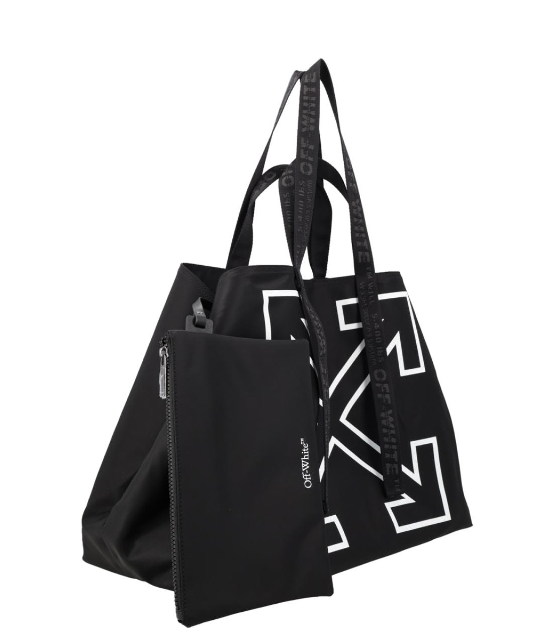 OFF-WHITE Черная сумка тоут, фото 3
